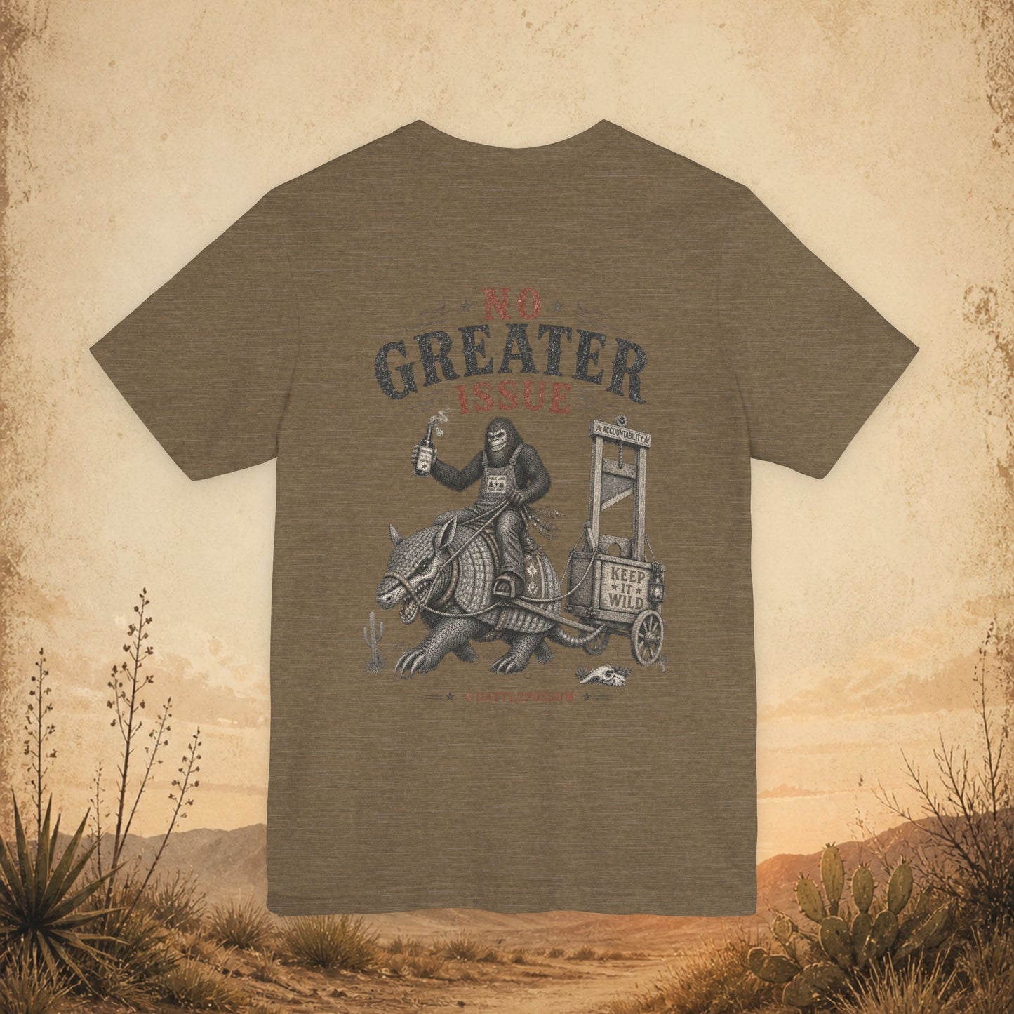Public Lands Armadillo Tee — "No Greater Issue" Graphic T‑Shirt