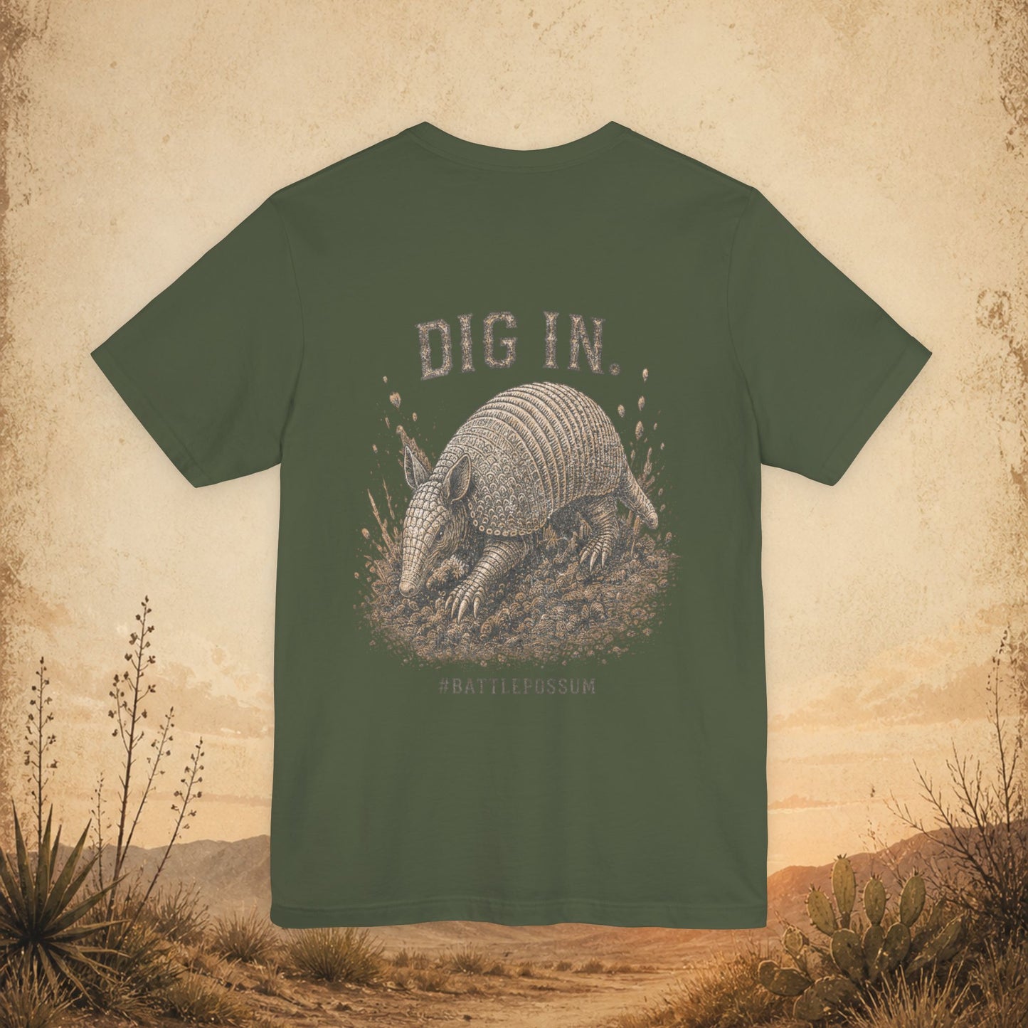 Public Lands Armadillo Tee — "Dig In" Graphic T‑Shirt