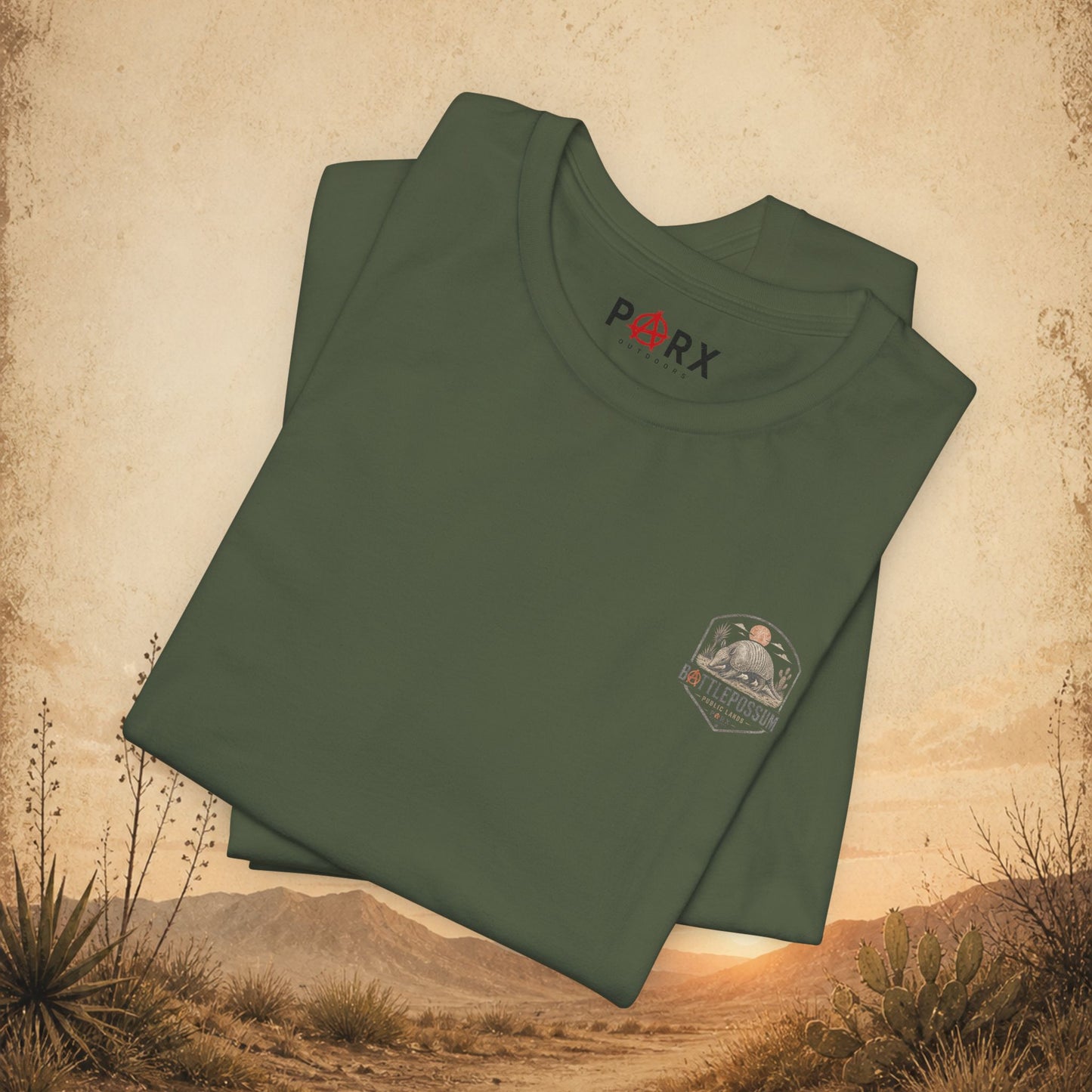 Public Lands Armadillo Tee "Some Places Aren’t for Profit"  — Outdoor Conservation Shirt