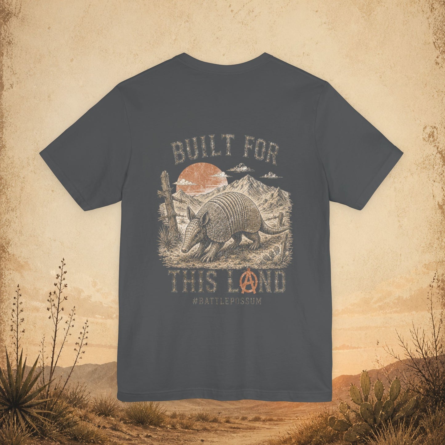 Public Lands Armadillo Tee — "Built For This Land" Graphic T‑Shirt