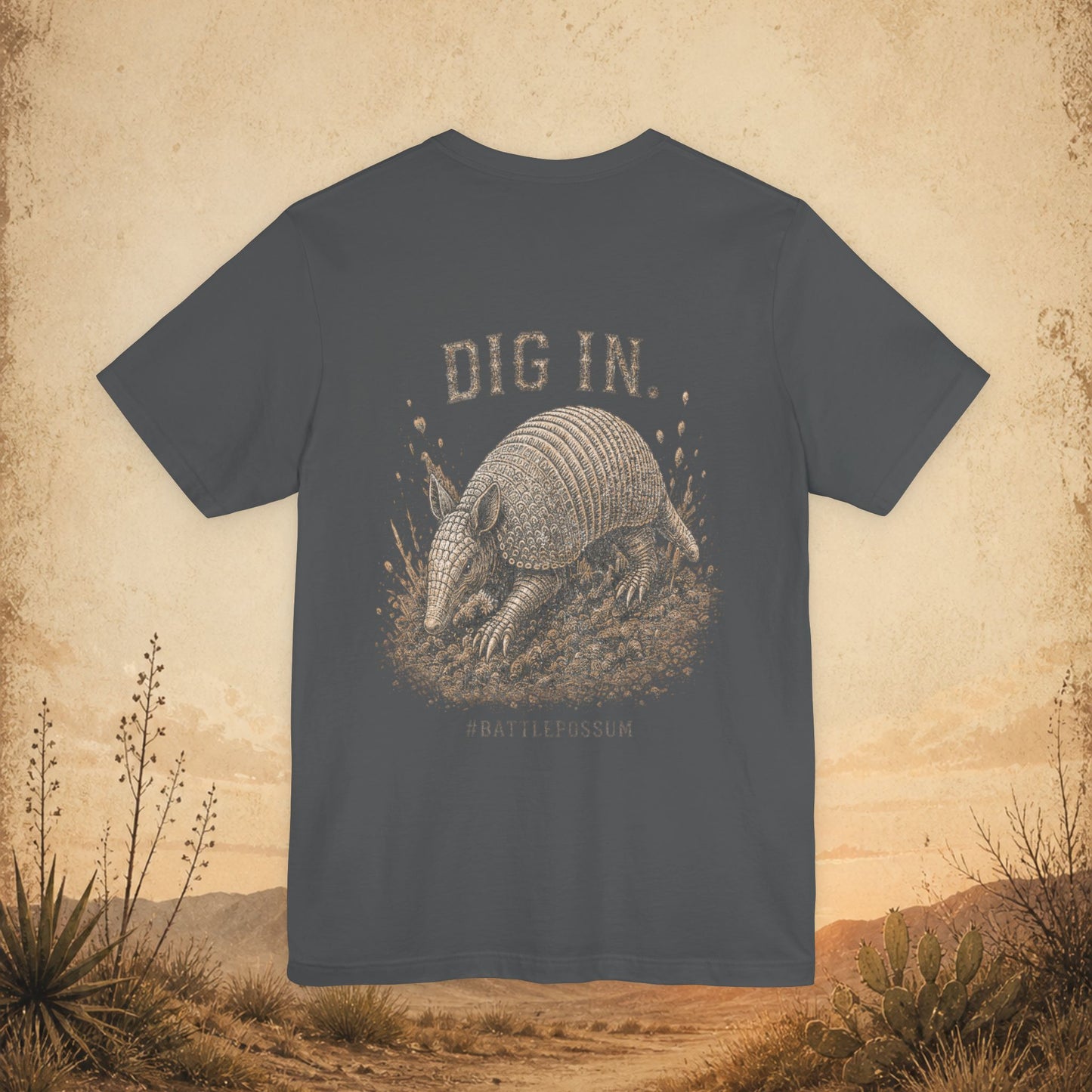Public Lands Armadillo Tee — "Dig In" Graphic T‑Shirt