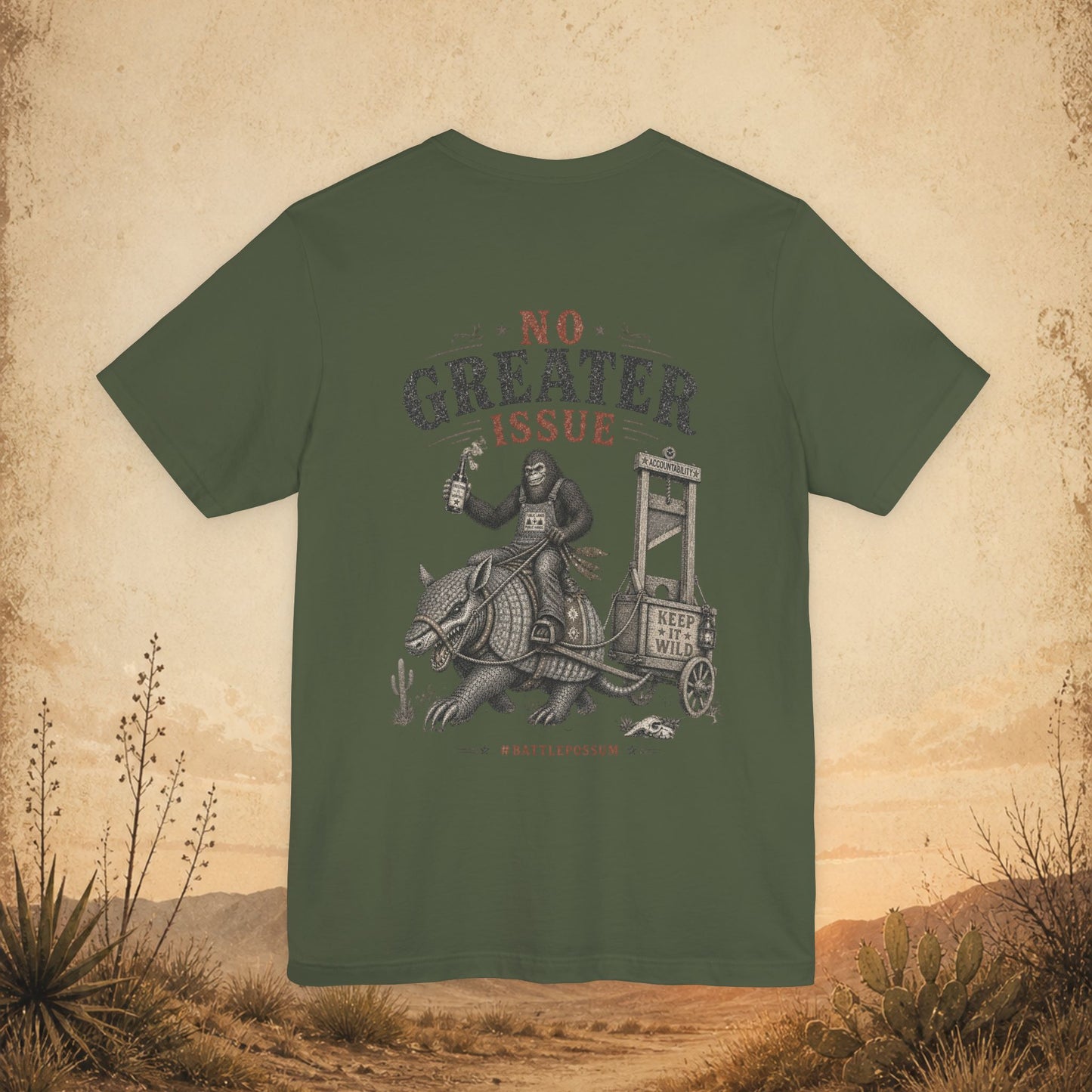Public Lands Armadillo Tee — "No Greater Issue" Graphic T‑Shirt